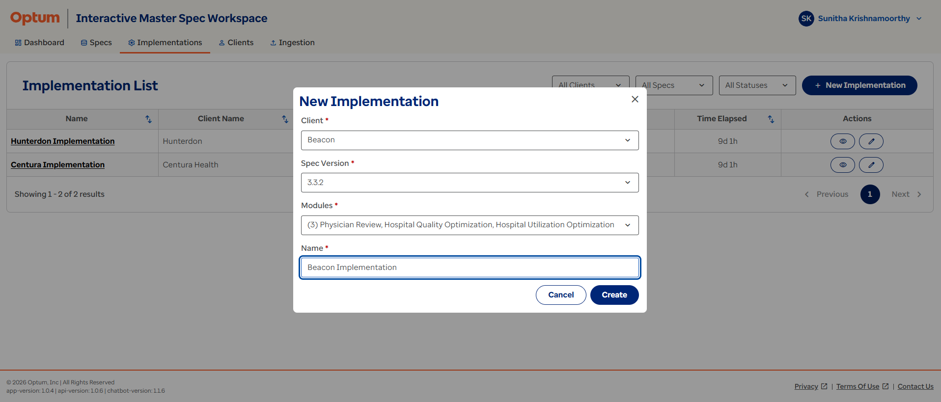 Create a new implementation